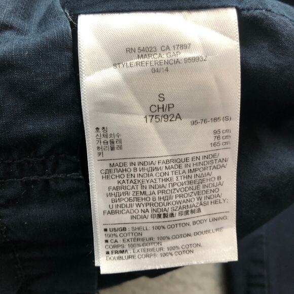 GAP X Industrial Standard Ripstop Military Utility Jacket Hooded Mens Small Navy - Picture 10 of 10